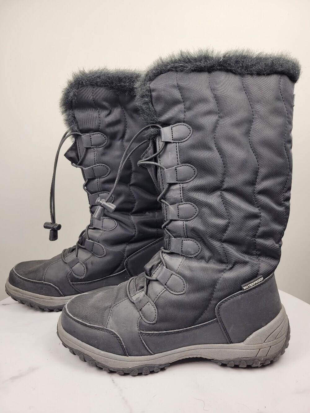 Y2K Cevas Waterproof Black Winter Boots Shoes Size: 7US